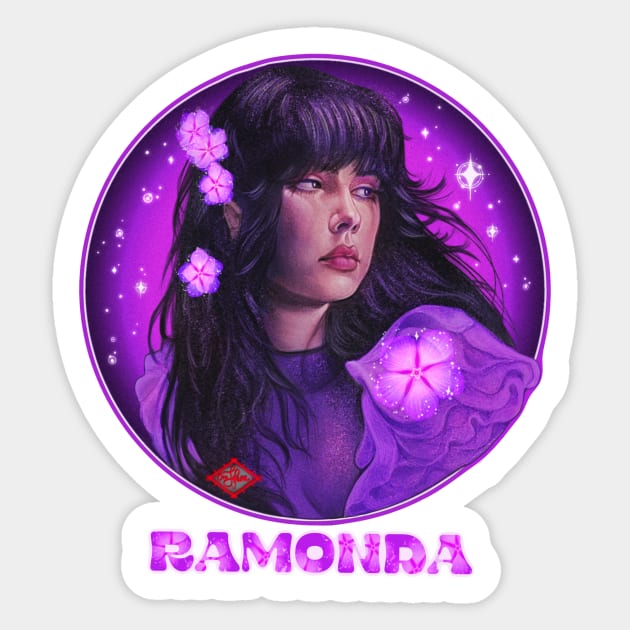 Ramonda Sticker by zhanadarte